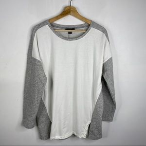 Tribal Gray Heavyweight Block Long Sleeve Top